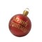 Universal Statues Commercial Merry Christmas Fiberglass Ball Ornament Outdoor Decoration - 26" - Red and Gold